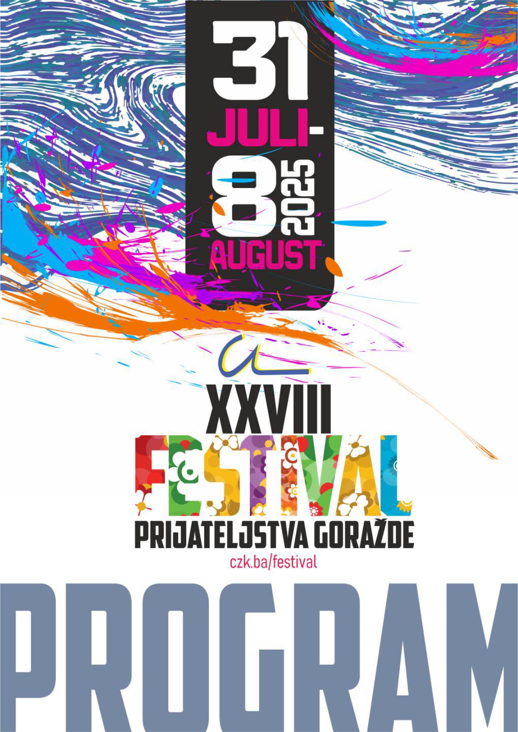 Program XXVIII Internacionalnog Festivala prijateljstva Goražde 2025.